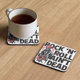 Rock N' Roll Ain't Dead Cork Coasters