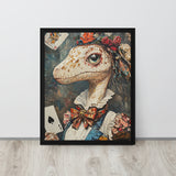 Elegant Dinosaur Framed Canvas