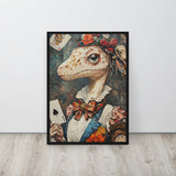 Elegant Dinosaur Framed Canvas