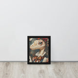 Elegant Dinosaur Framed Canvas